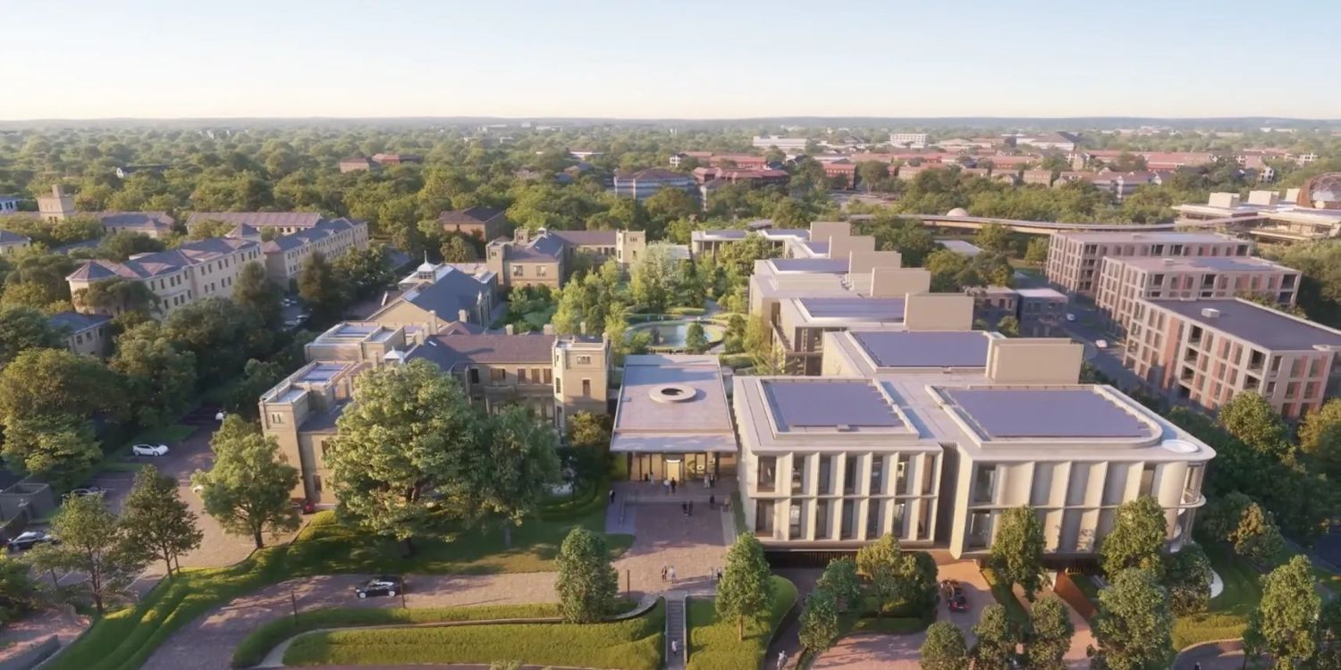 Ellison Institute of Technology Oxford aerial view